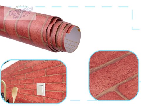 Folia rolka samoprzylepna okleina tapeta cegła 1,22x50m Folia rolka samoprzylepna okleina tapeta cegła 1,22x50m