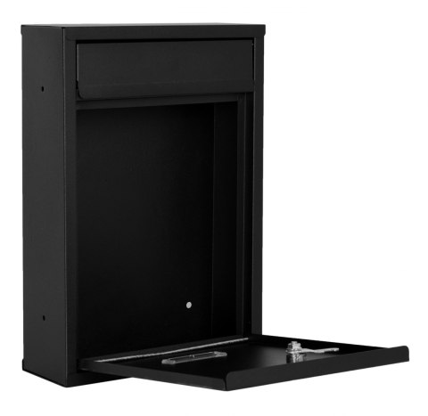 Skrzynka na listy GUSTAV czarna z napisem