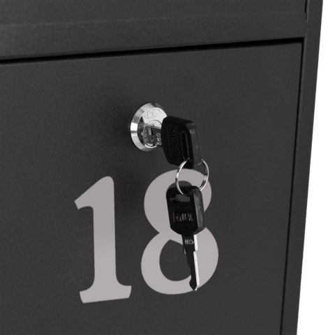 Skrzynka na listy GUSTAV czarna z napisem