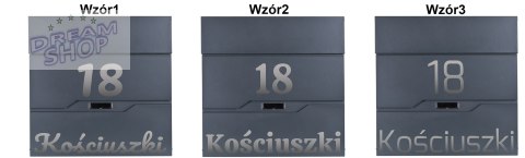 Skrzynka na listy VIDAR antracyt z napisem Skrzynka na listy VIDAR antracyt z napisem