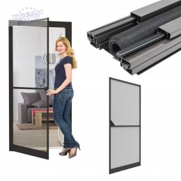 Moskitiera drzwi alu 100x215 antracyt