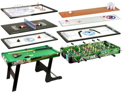 Stół Do Gier 8w1 Piłkarzyki Ping Pong Bilard Kręgle Hokej Stół Do Gier 8w1 Piłkarzyki Ping Pong Bilard Kręgle Hokej