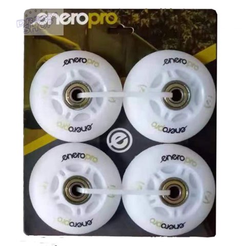 Kółka do rolek Enero Pro PU 64 MM 4 szt. z łożyskami ABEC 7 LED Kółka do rolek Enero Pro PU 64 MM 4 szt. z łożyskami ABEC 7 LED