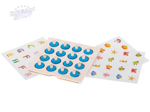 Puzzle drewniane gra planszowa memory + 4 karty Puzzle drewniane gra planszowa memory + 4 karty