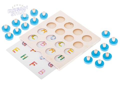 Puzzle drewniane gra planszowa memory + 4 karty Puzzle drewniane gra planszowa memory + 4 karty