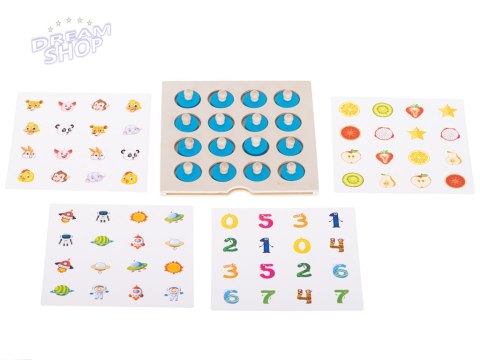Puzzle drewniane gra planszowa memory + 4 karty Puzzle drewniane gra planszowa memory + 4 karty