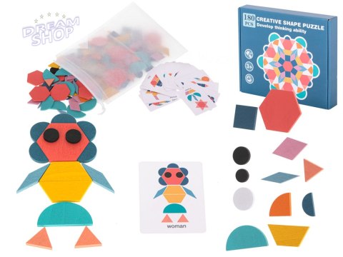 Puzzle drewniane układanka montessori 180el. Puzzle drewniane układanka montessori 180el.