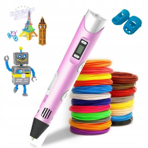 Długopis drukarka pen 3D zestaw + wkłady 109 metrów Długopis drukarka pen 3D zestaw + wkłady 109 metrów