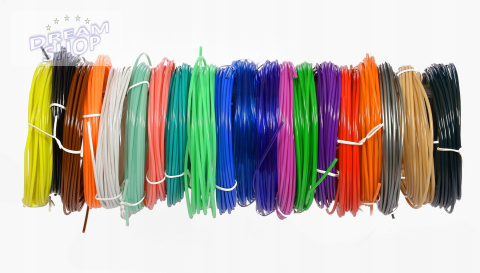 BEZPIECZNY FILAMENT PLA 100M 20x5M DŁUGOPIS 3D PEN BEZPIECZNY FILAMENT PLA 100M 20x5M DŁUGOPIS 3D PEN