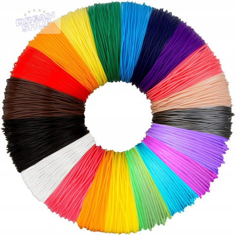 BEZPIECZNY FILAMENT PLA 100M 20x5M DŁUGOPIS 3D PEN BEZPIECZNY FILAMENT PLA 100M 20x5M DŁUGOPIS 3D PEN