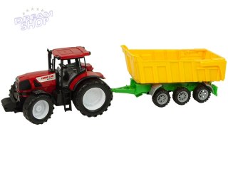 Traktor Czerwony Wywrotka Żółta Ciągnik 50 cm