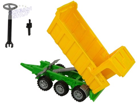 Traktor Czerwony Wywrotka Żółta Ciągnik 50 cm Traktor Czerwony Wywrotka Żółta Ciągnik 50 cm