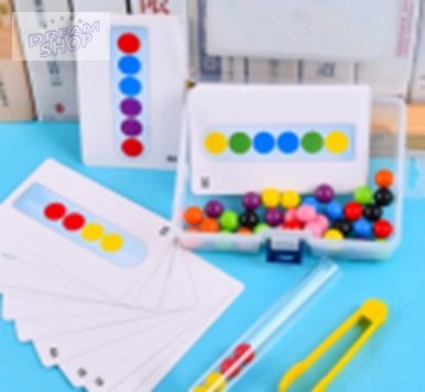Układanka edukacyjna kolorowe kulki montessori