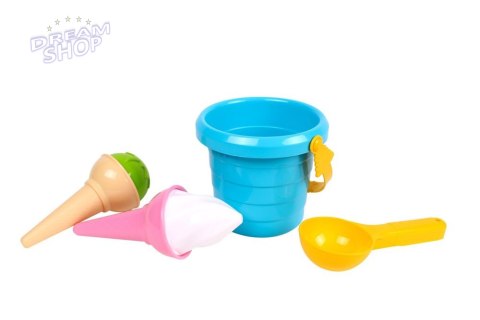 Zestaw Do Piasku Lody Wiaderko Niebieskie Łyżka 5736 Zestaw Do Piasku Lody Wiaderko Niebieskie Łyżka 5736