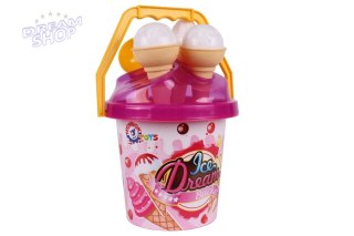 Zestaw Do Piasku Lody Wiaderko Różowe 5743