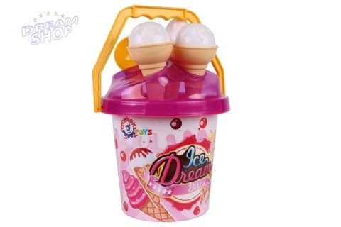 Zestaw Do Piasku Lody Wiaderko Różowe 5743