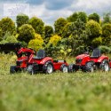 FALK Traktor Massey Ferguson Czerwony na Pedały z Przyczepką od 3 Lat