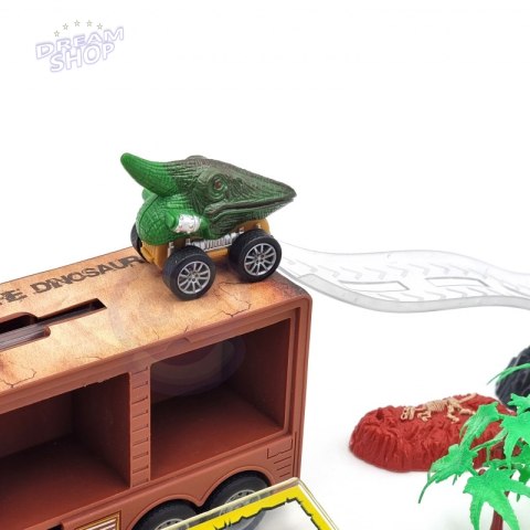 WOOPIE Cięzarówka Dinozaur z Wyrzutnią i Samochodzikami WOOPIE Cięzarówka Dinozaur z Wyrzutnią i Samochodzikami
