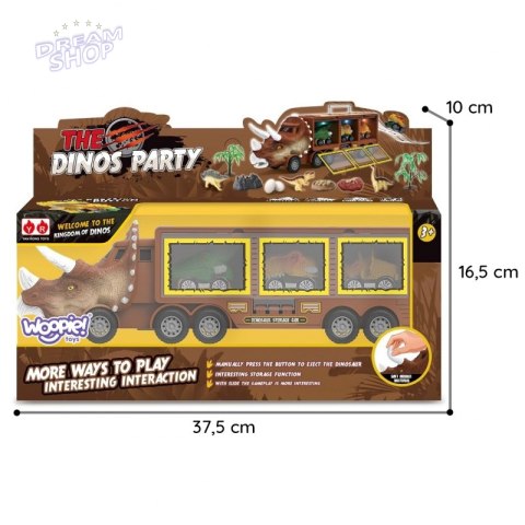 WOOPIE Cięzarówka Dinozaur z Wyrzutnią i Samochodzikami WOOPIE Cięzarówka Dinozaur z Wyrzutnią i Samochodzikami