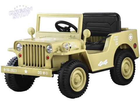 Wojskowe Auto na akumulator Willys + pilot PA0263 Wojskowe Auto na akumulator Willys + pilot PA0263