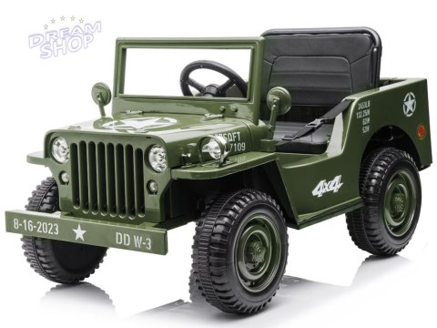 Wojskowe Auto na akumulator Willys + pilot PA0263 Wojskowe Auto na akumulator Willys + pilot PA0263