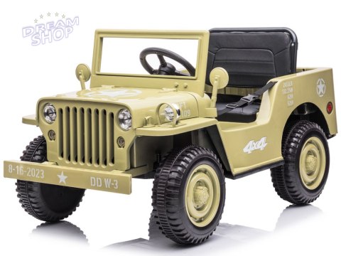 Wojskowe Auto na akumulator Willys + pilot PA0263 Wojskowe Auto na akumulator Willys + pilot PA0263