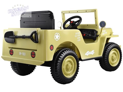 Wojskowe Auto na akumulator Willys + pilot PA0263 Wojskowe Auto na akumulator Willys + pilot PA0263