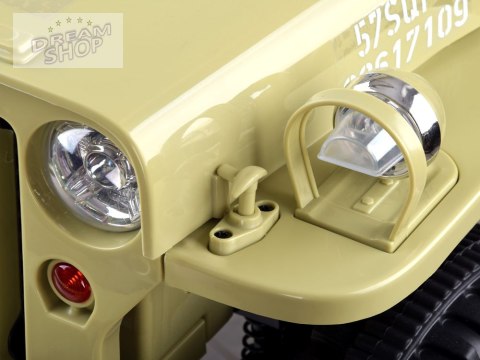 Wojskowe Auto na akumulator Willys + pilot PA0263 Wojskowe Auto na akumulator Willys + pilot PA0263