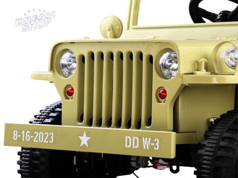 Wojskowe Auto na akumulator Willys + pilot PA0263 Wojskowe Auto na akumulator Willys + pilot PA0263