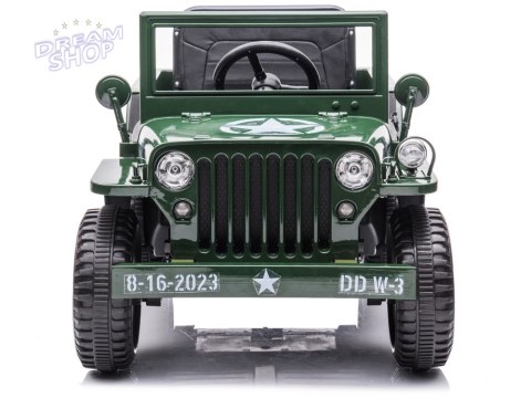 Wojskowe Auto na akumulator Willys + pilot PA0263 Wojskowe Auto na akumulator Willys + pilot PA0263