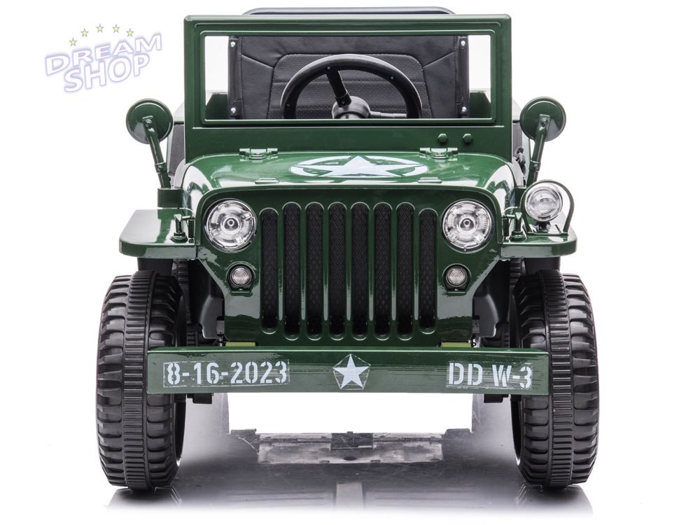 Wojskowe Auto na akumulator Willys + pilot PA0263 Wojskowe Auto na akumulator Willys + pilot PA0263