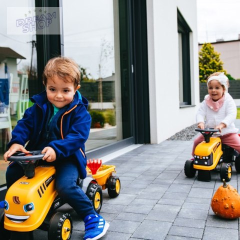 FALK Traktorek JCB Pomarańćzowy z Przyczepką od 1 roku