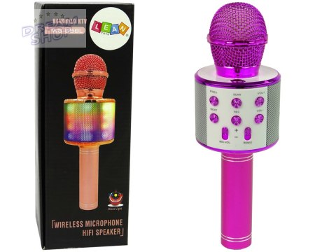 Mikrofon Bezprzewodowy USB Głośnik Nagrywanie Karaoke Model WS-858 Różowy