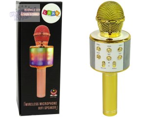 Mikrofon Bezprzewodowy USB Głośnik Nagrywanie Karaoke Model WS-858 Złoty
