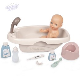 SMOBY Baby Nurse Zestaw Do Kąpieli dla Lalki Wanienka + Akcesoria