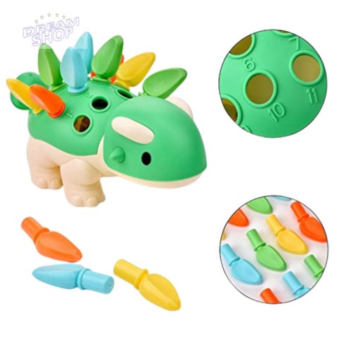 Sorter układanka dinozaur Montessori kolory S2055A Sorter układanka dinozaur Montessori kolory S2055A