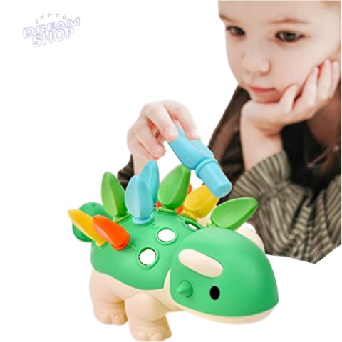 Sorter układanka dinozaur Montessori kolory S2055A Sorter układanka dinozaur Montessori kolory S2055A