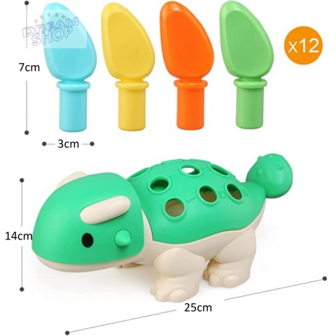 Sorter układanka dinozaur Montessori kolory S2055A Sorter układanka dinozaur Montessori kolory S2055A