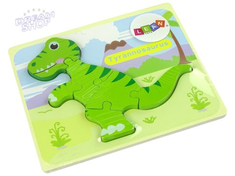 Drewniane Puzzle Dinozaur Isanosaurus Zielony Drewniane Puzzle Dinozaur Isanosaurus Zielony