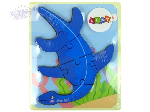 Drewniane Puzzle Dinozaur Pterodaktyl Różowy Drewniane Puzzle Dinozaur Pterodaktyl Różowy