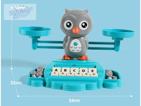 Gra Nauka Liczenia Oraz Angielskiego Fiszki - Równoważnia Waga Szalkowa Sówka Sowa - Owl Balance Gra Nauka Liczenia Oraz Angielskiego Fiszki - Równoważnia Waga Szalkowa Sówka Sowa - Owl Balance