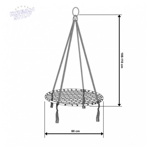 Hamak ażurowy 80cm czarny