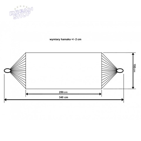 Hamak ogrodowy 2 osobowy XXL 250x150cm Saska Garden Hamak ogrodowy 2 osobowy XXL 250x150cm Saska Garden