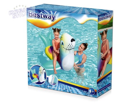 Bestway Kolorowa dmuchana FOKA do pływania z uchwytami 157 x 114 cm 41479 Bestway Kolorowa dmuchana FOKA do pływania z uchwytami 157 x 114 cm 41479