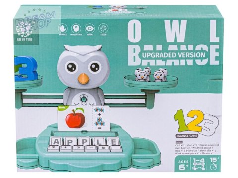 Gra Nauka Liczenia Oraz Angielskiego Fiszki - Równoważnia Waga Szalkowa Sówka Sowa - Owl Balance Gra Nauka Liczenia Oraz Angielskiego Fiszki - Równoważnia Waga Szalkowa Sówka Sowa - Owl Balance