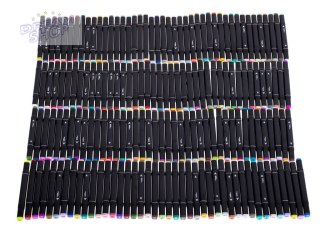 Markery dwustronne alkoholowe w etui 168 sztuk