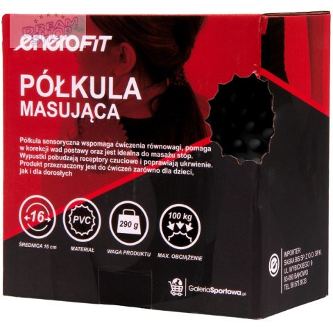 Półkula masująca do ćwiczeń czarna Półkula masująca do ćwiczeń czarna