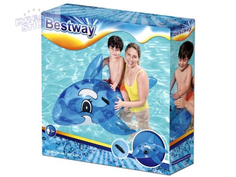 Bestway Duży dmuchany niebieski Delfin Wieloryb do pływania 157 cm 41037 Bestway Duży dmuchany niebieski Delfin Wieloryb do pływania 157 cm 41037