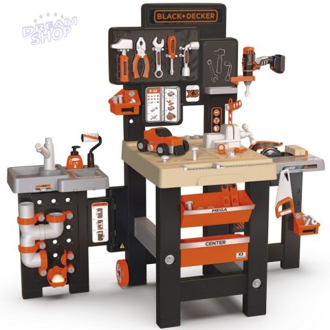 SMOBY Black&Decker Mega Warsztat Hydraulik Malarz 3w1 100 Akcesorii SMOBY Black&Decker Mega Warsztat Hydraulik Malarz 3w1 100 Akcesorii