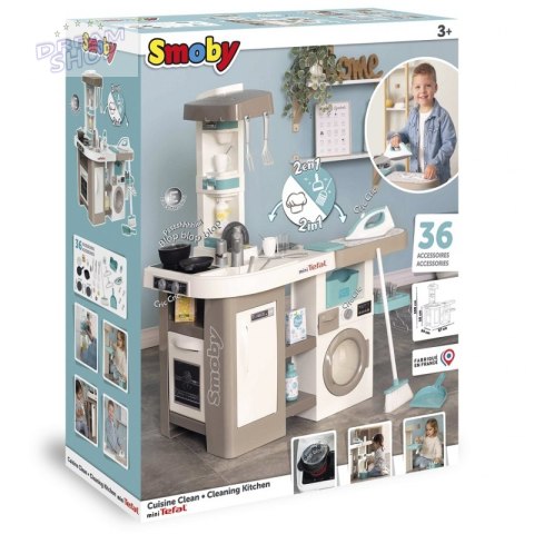 SMOBY Mini Tefal Studio Kuchnia z Pralką 36 Akcesoria SMOBY Mini Tefal Studio Kuchnia z Pralką 36 Akcesoria